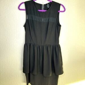H&M Peplum Black dress Sleeveless Sz‎ 12